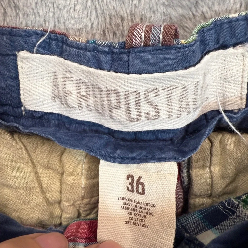 Aeropostale‎ Mens Plaid Patchwork Shorts Size 36 Casual Colorful